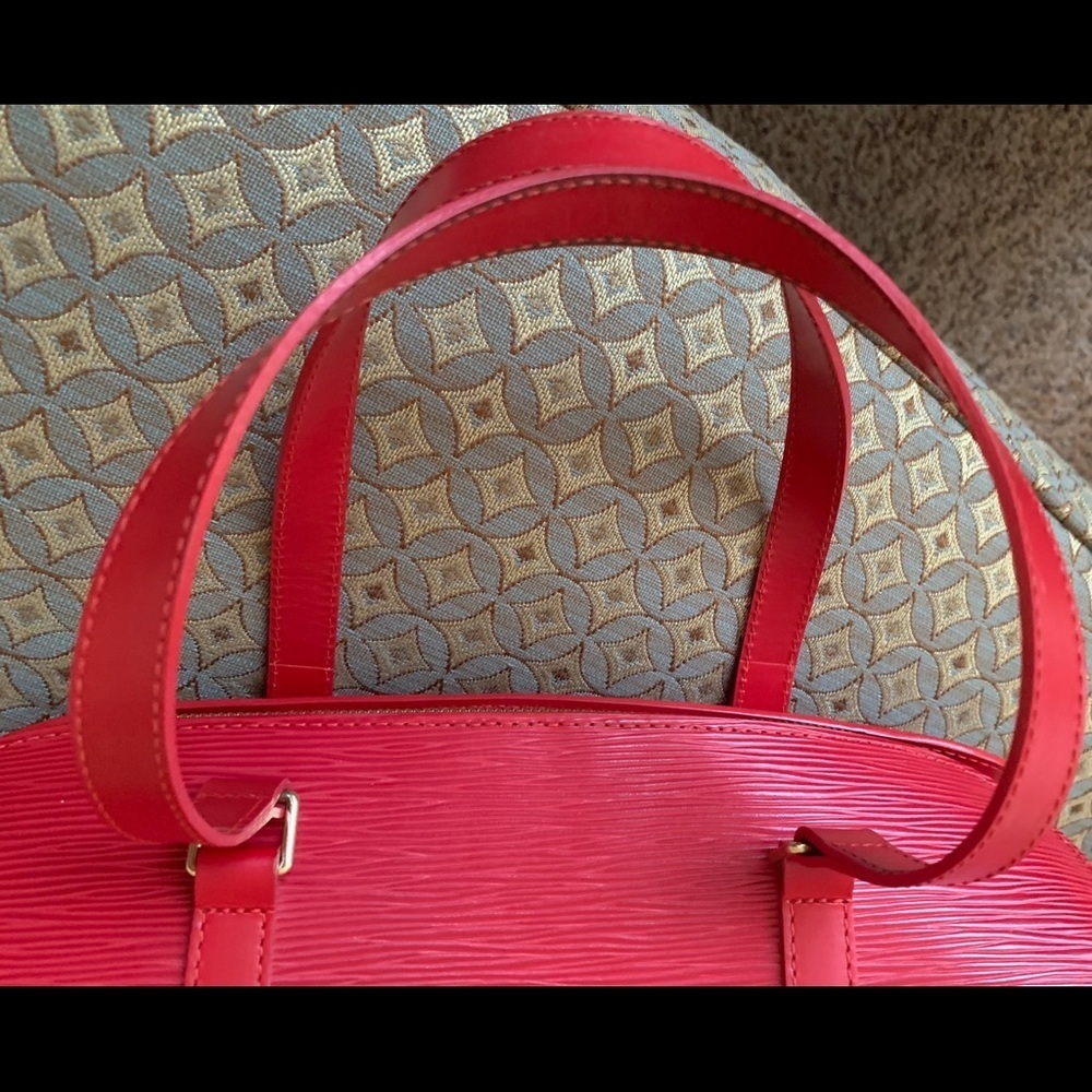 SALE🔥3pcs. Louis Vuitton Vintage Epi Soufflot bag & Pouch & Dust bag-Great CNDTN - Picture 15 of 17